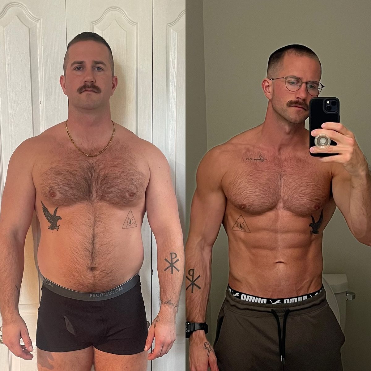 Antes e depois de cliente satisfeito